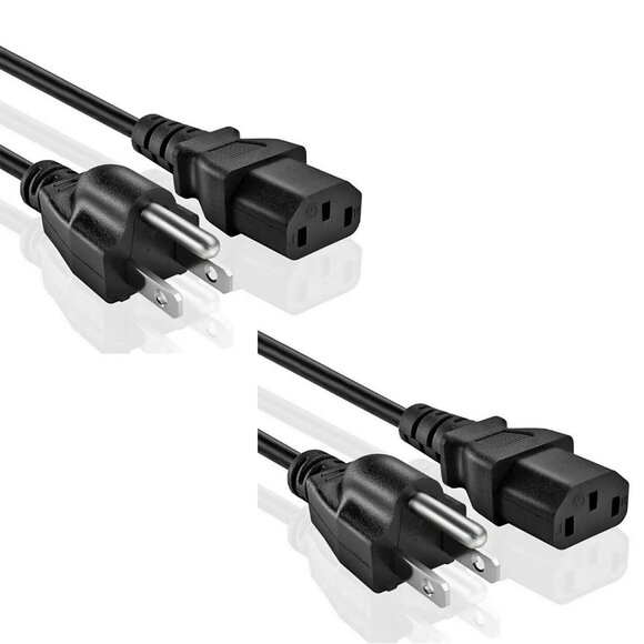 AC PowerCord 10Ft US MaleFemale Extension Adapter 16AWG/2C 125V 13A PC 1002 2Pcs - Picture 1 of 5